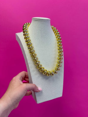 Circle Bauble Ball Necklace - Gold