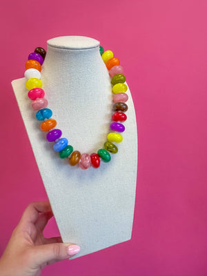 Circle Bauble Ball Necklace - Bright Multi