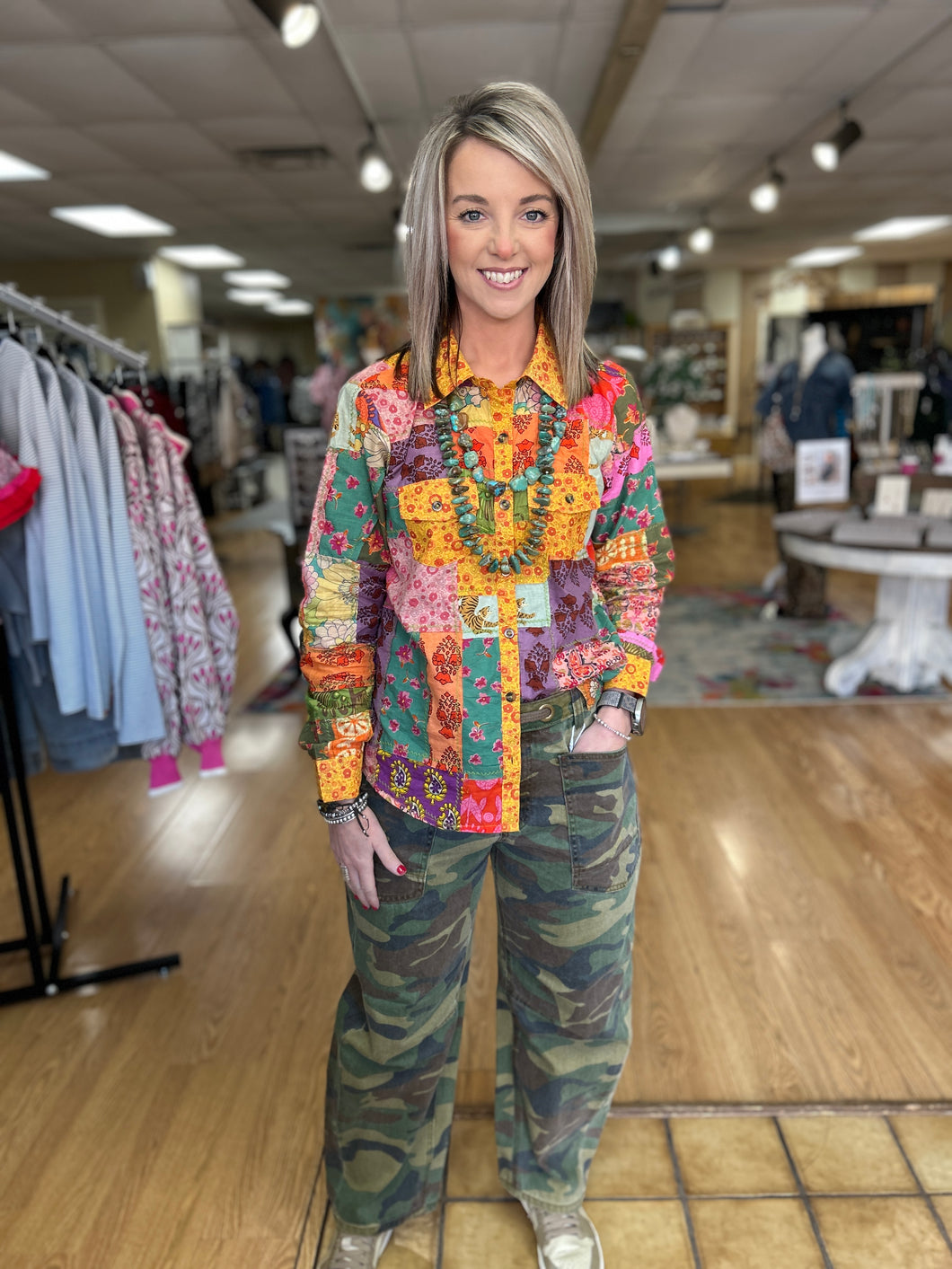 Camo Barrel Jean