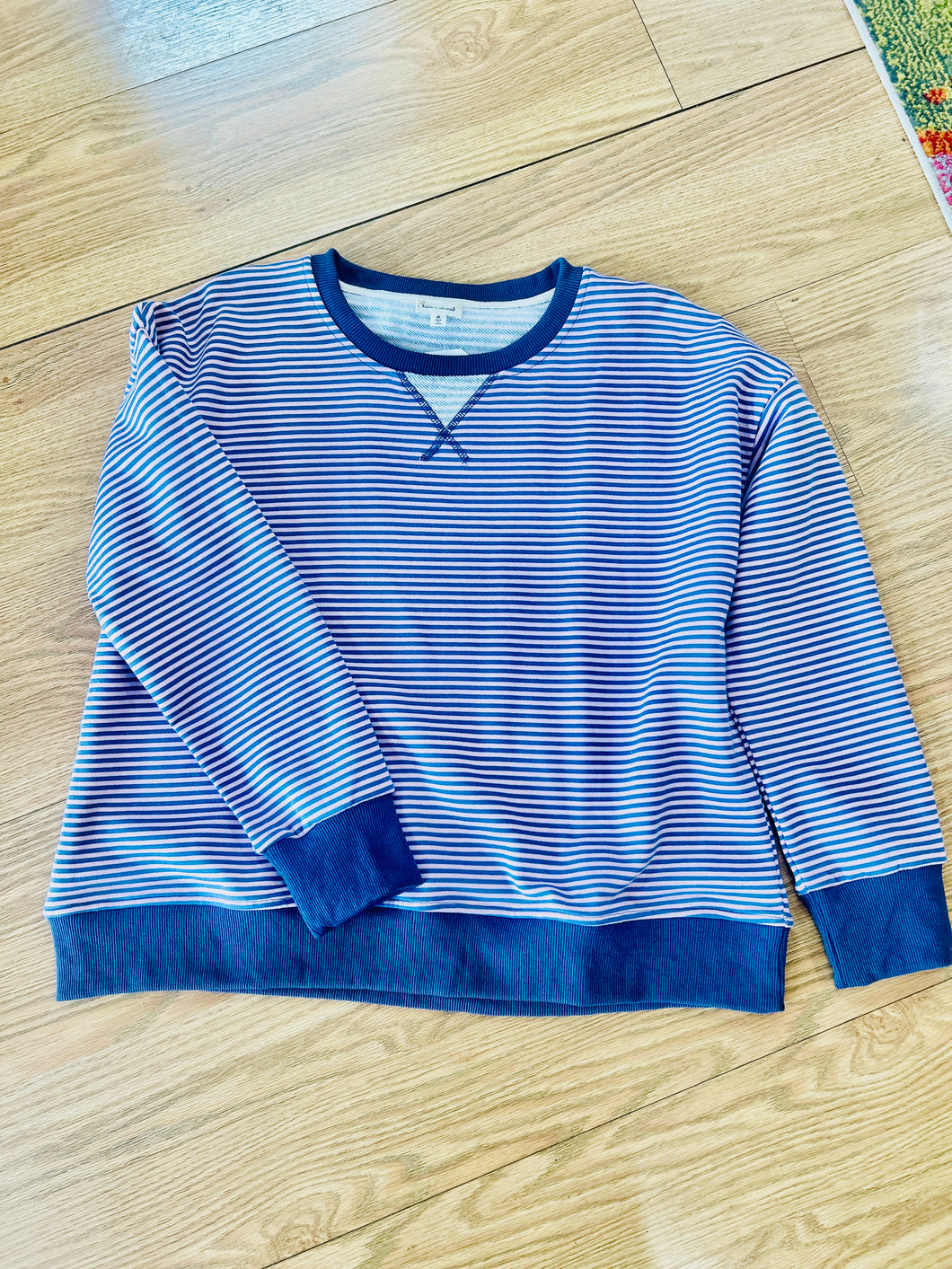 Indigo/ Pink Oversized Sweatshirt