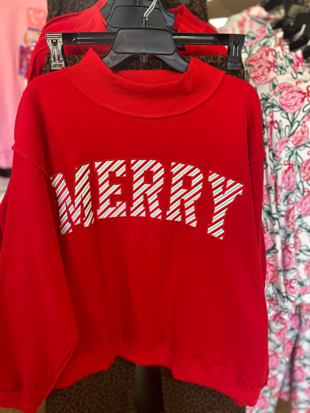 Red Merry Sweatshirt