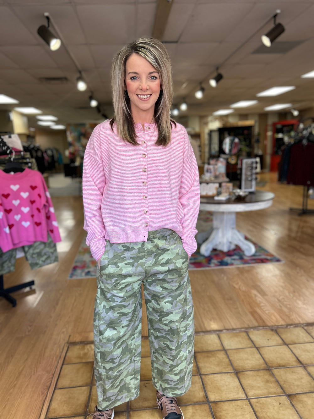 Camo Wide Leg Crop