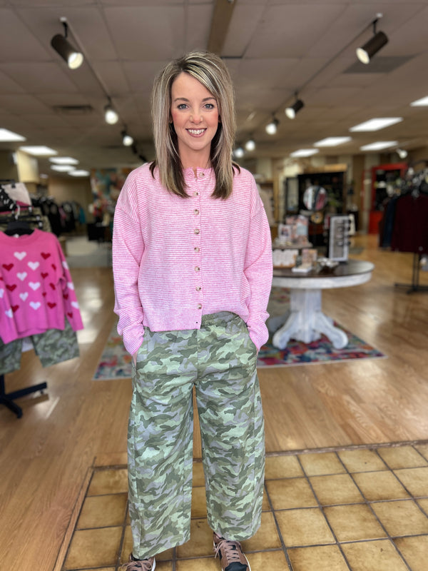 Camo Wide Leg Crop