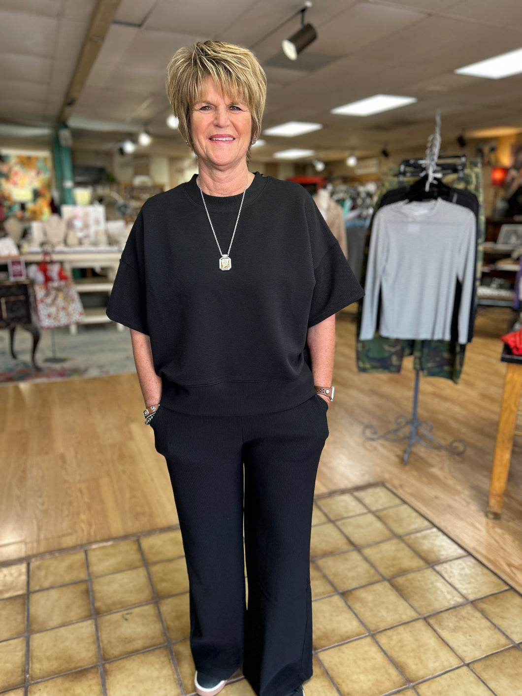 Black Short Sleeve set