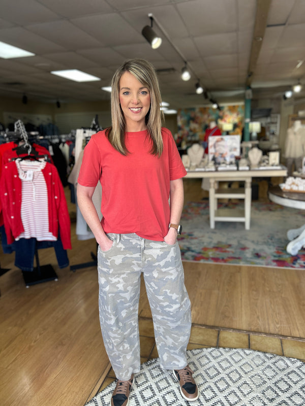Camo Barrel Jeans