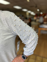 Load image into Gallery viewer, Multiples Gray Pearl Sweater

