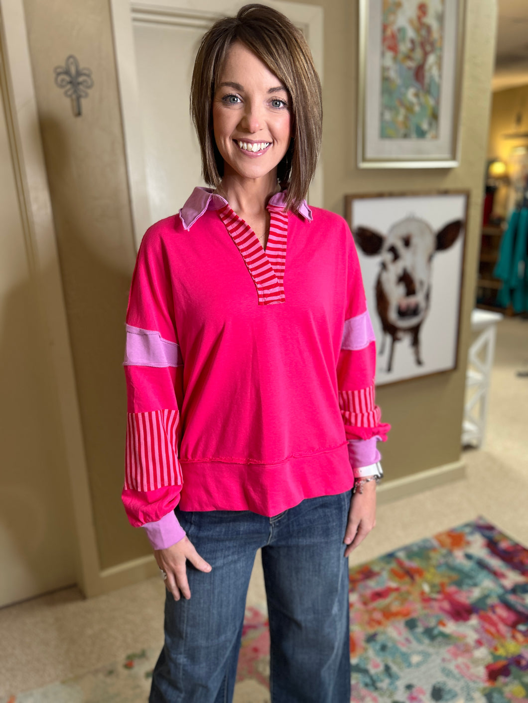 The Regina Fuchsia Top