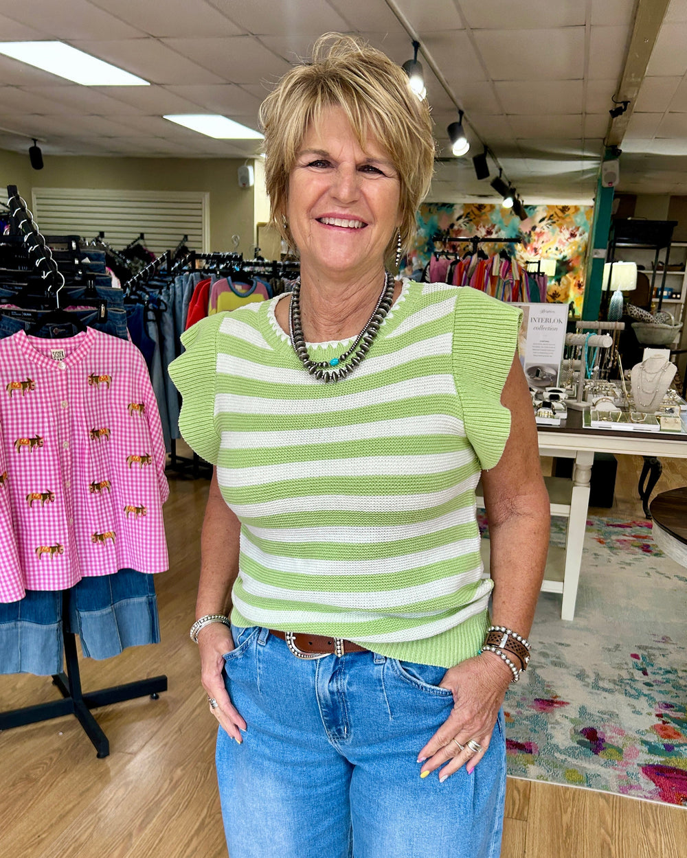lime green sweater top