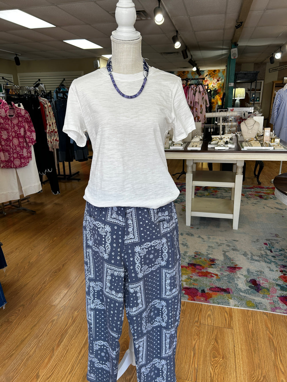 Blue Bandana Pants