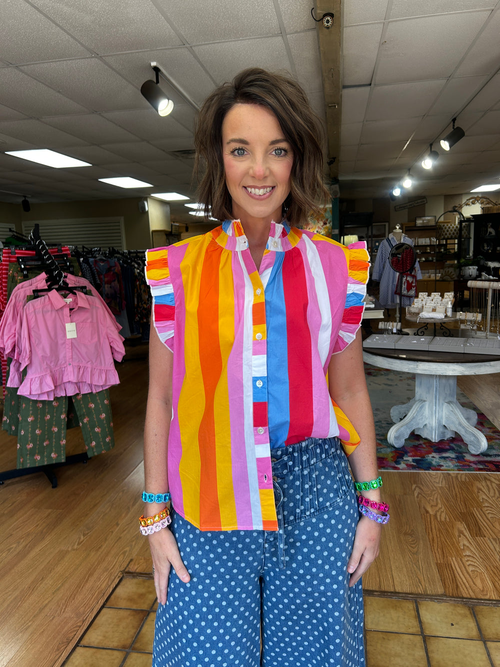 THML multicolored stripe top