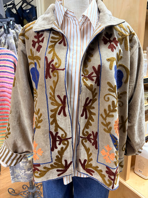 Olive Embroidered Jacket