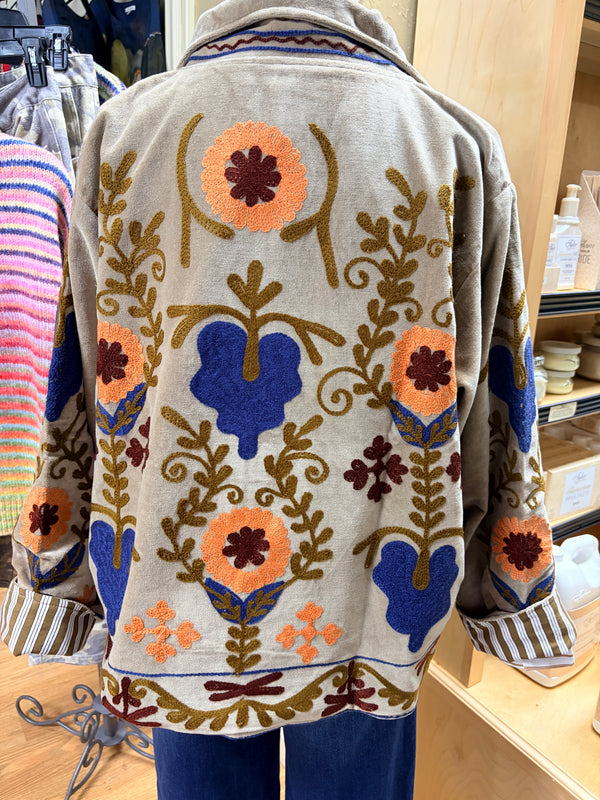 Olive Embroidered Jacket
