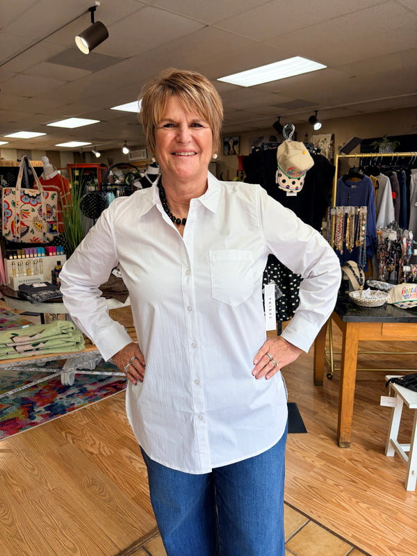 Tribal White Button Up Shirt